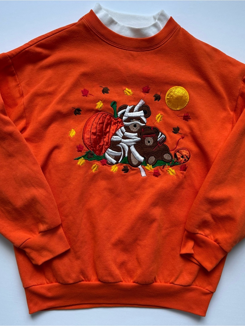 Vintage Retro Halloween Witchy Spooky Embroidered Sweatshirt